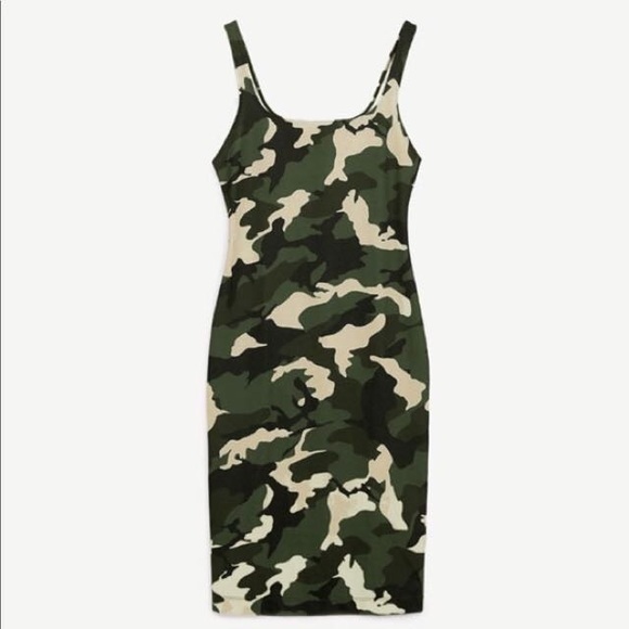 zara camo dress